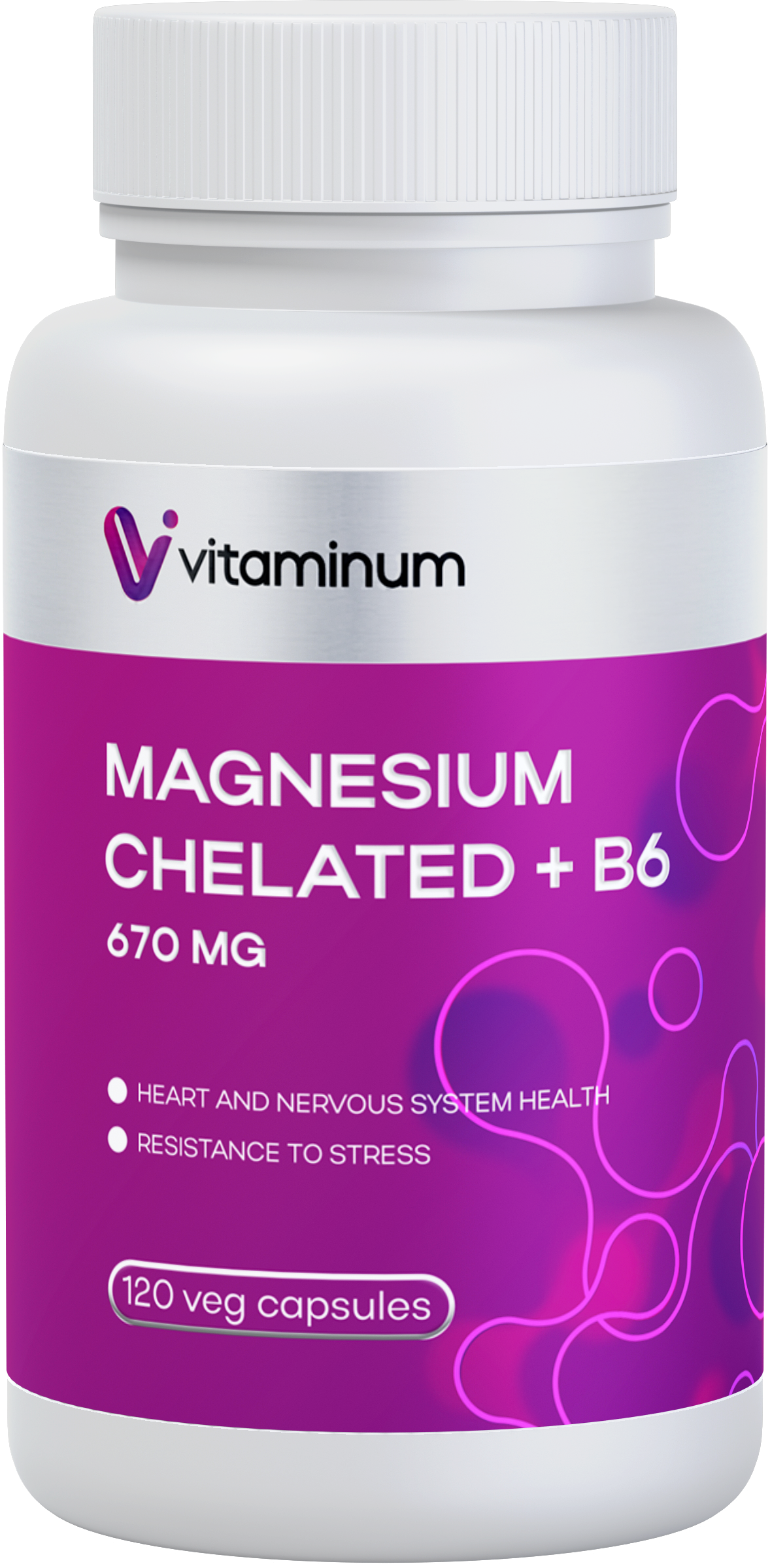  Vitaminum МАГНИЙ ХЕЛАТ + витамин В6 (670 MG) 120 капсул 800 мг  в Шумерли
